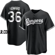Spencer Howard Youth Texas Rangers Black/White Replica Jersey