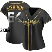 Spencer Kieboom Women's Washington Nationals Black Golden Replica Alternate Jersey