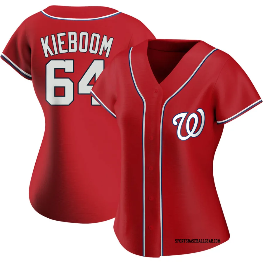 Spencer Kieboom Women's Washington Nationals Red Authentic Alternate Jersey