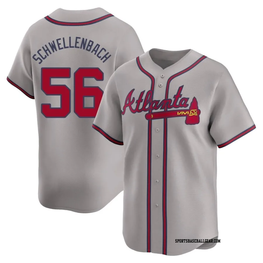 Spencer Schwellenbach Men's Atlanta Braves Gray Limited Away Jersey