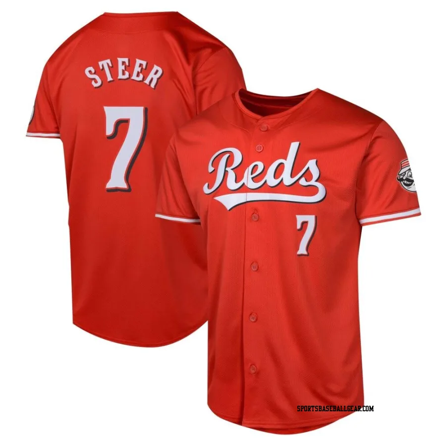 Spencer Steer Youth Cincinnati Reds Red Limited Alternate Jersey