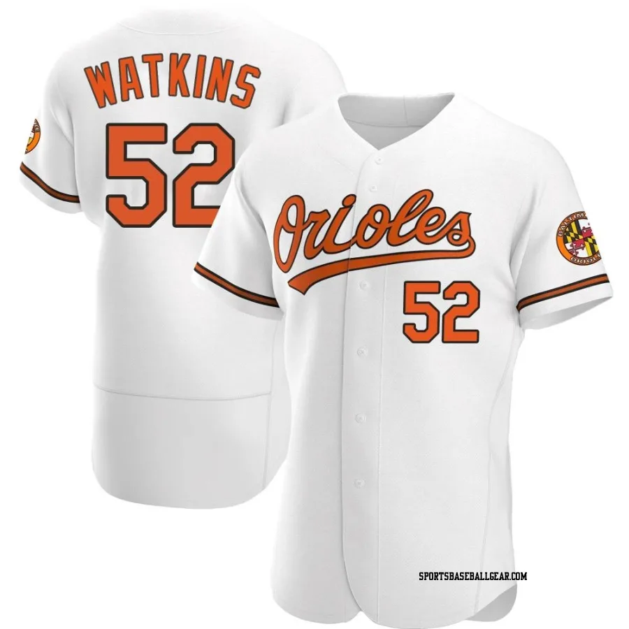 Spenser Watkins Men's Baltimore Orioles White Authentic Home Jersey