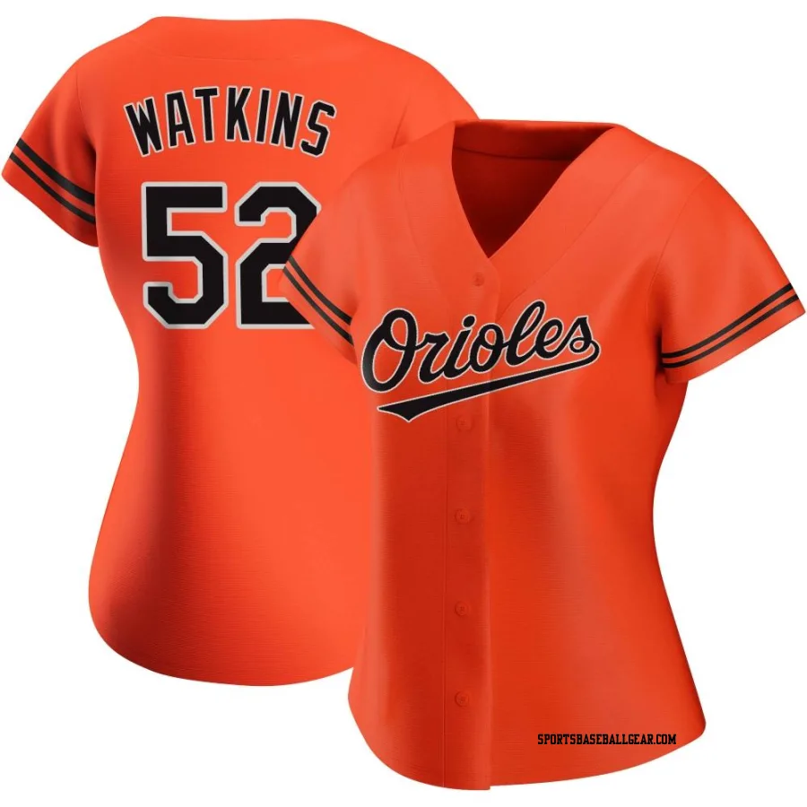 Spenser Watkins Women's Baltimore Orioles Orange Replica Alternate Jersey