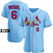 Stan Musial Men's St. Louis Cardinals Light Blue Authentic Alternate Jersey