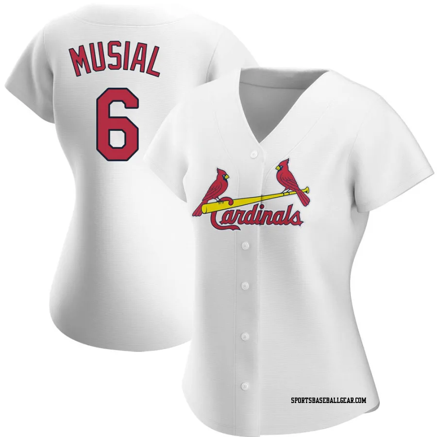 Stan Musial Women's St. Louis Cardinals White Authentic Home Jersey
