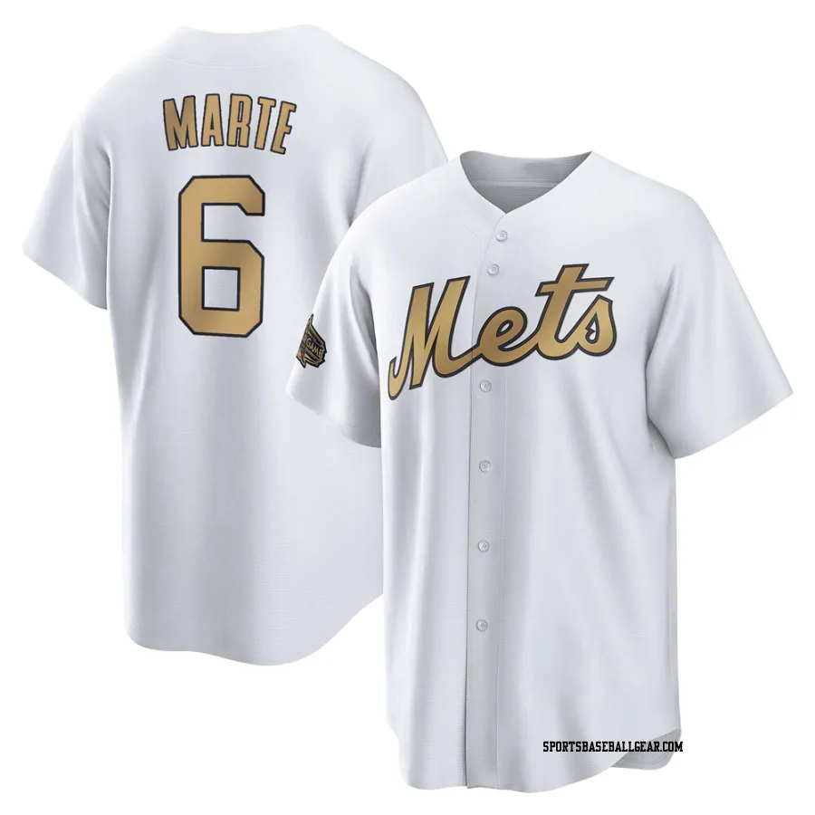 Starling Marte Men's New York Mets White Game Replica 2022 All-Star Jersey