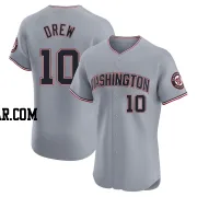 Stephen Drew Men's Washington Nationals Gray Elite Road Jersey