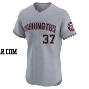 Stephen Strasburg Men's Washington Nationals Gray Elite Road Jersey
