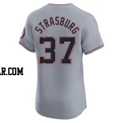Stephen Strasburg Men's Washington Nationals Gray Elite Road Jersey