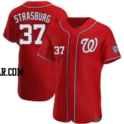 Stephen Strasburg Men's Washington Nationals Red Authentic Alternate Jersey
