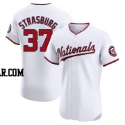 Stephen Strasburg Men's Washington Nationals White Elite Home Jersey