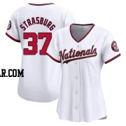Stephen Strasburg Women's Washington Nationals White Limited Home Jersey