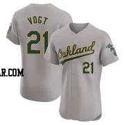 Stephen Vogt Men's Oakland Athletics Gray Elite Road Jersey