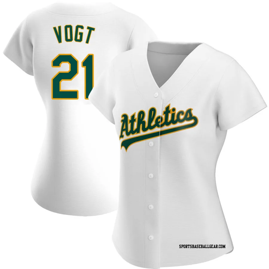 Stephen Vogt Women's Oakland Athletics White Replica Home Jersey