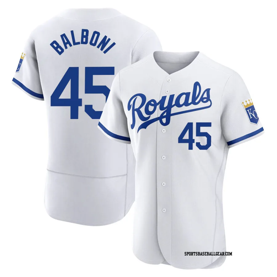 Steve Balboni Men's Kansas City Royals White Authentic 2022 Home Jersey