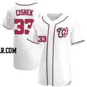 Steve Cishek Men's Washington Nationals White Authentic Alternate Jersey