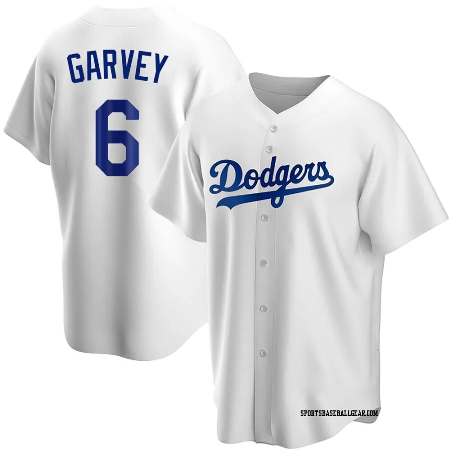 Steve Garvey Men's Los Angeles Dodgers White Replica Home Jersey