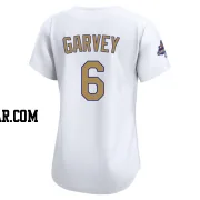 Steve Garvey Women's Los Angeles Dodgers Gold Limited White 2025 Collection Jersey