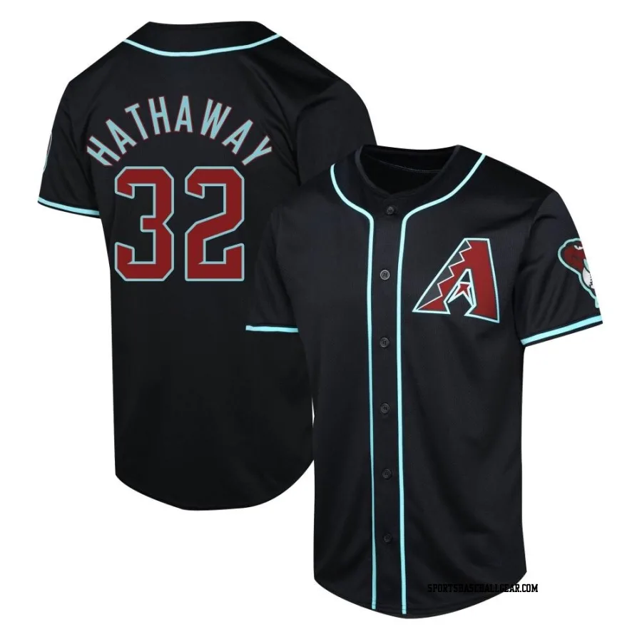 Steve Hathaway Men's Arizona Diamondbacks Black Limited Alternate Jersey