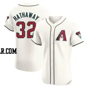 Steve Hathaway Men's Arizona Diamondbacks Cream Elite Home Patch Jersey