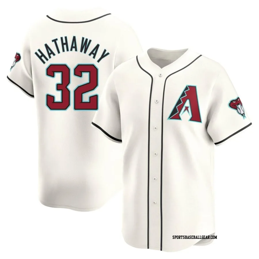 Steve Hathaway Men's Arizona Diamondbacks White Limited Home Jersey