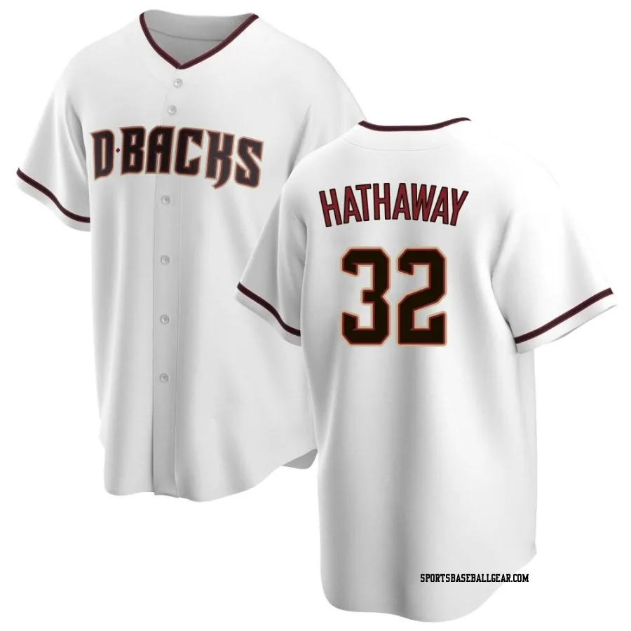 Steve Hathaway Youth Arizona Diamondbacks White Replica Home Jersey