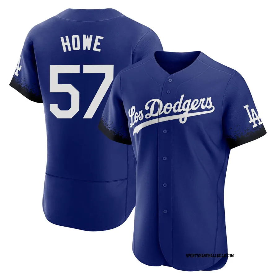 Steve Howe Men's Los Angeles Dodgers Royal Authentic 2021 City Connect Jersey