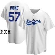 Steve Howe Men's Los Angeles Dodgers White Replica Home Jersey