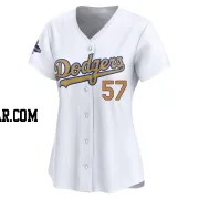 Steve Howe Women's Los Angeles Dodgers Gold Limited White 2025 Collection Jersey