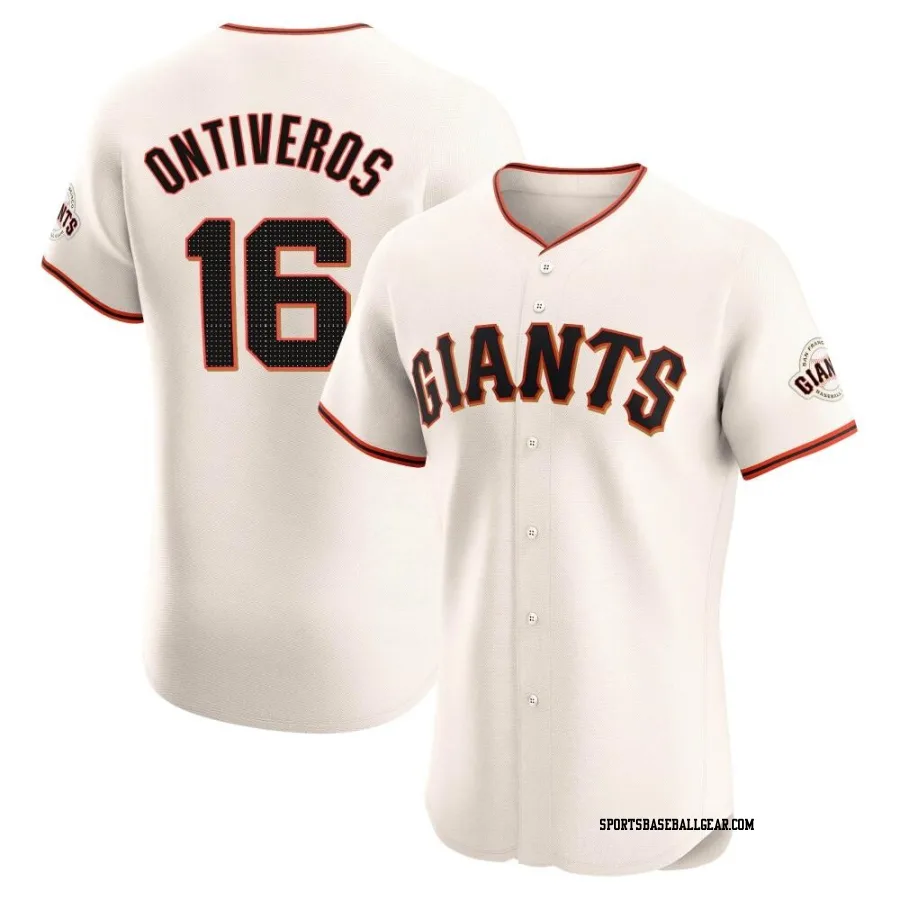 Steve Ontiveros Men's San Francisco Giants Cream Elite Home Jersey