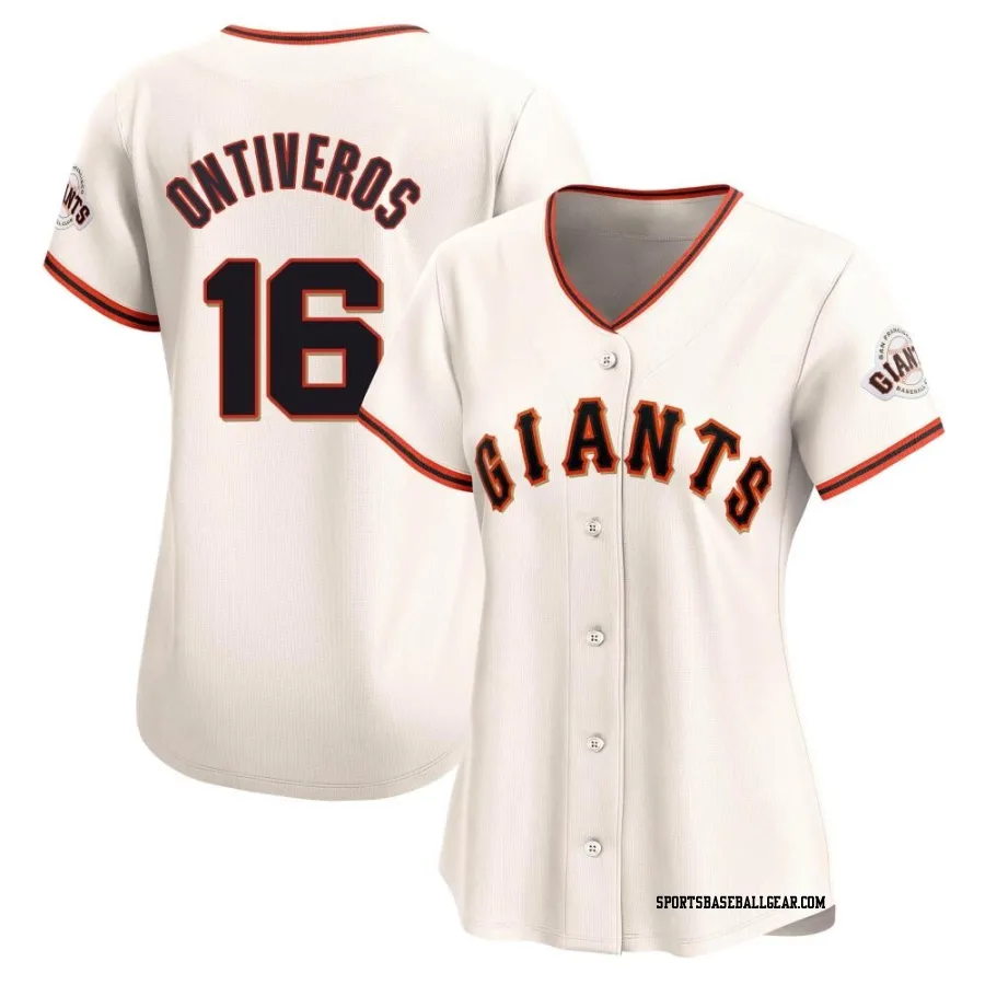 Steve Ontiveros Women's San Francisco Giants Cream Limited Home Jersey