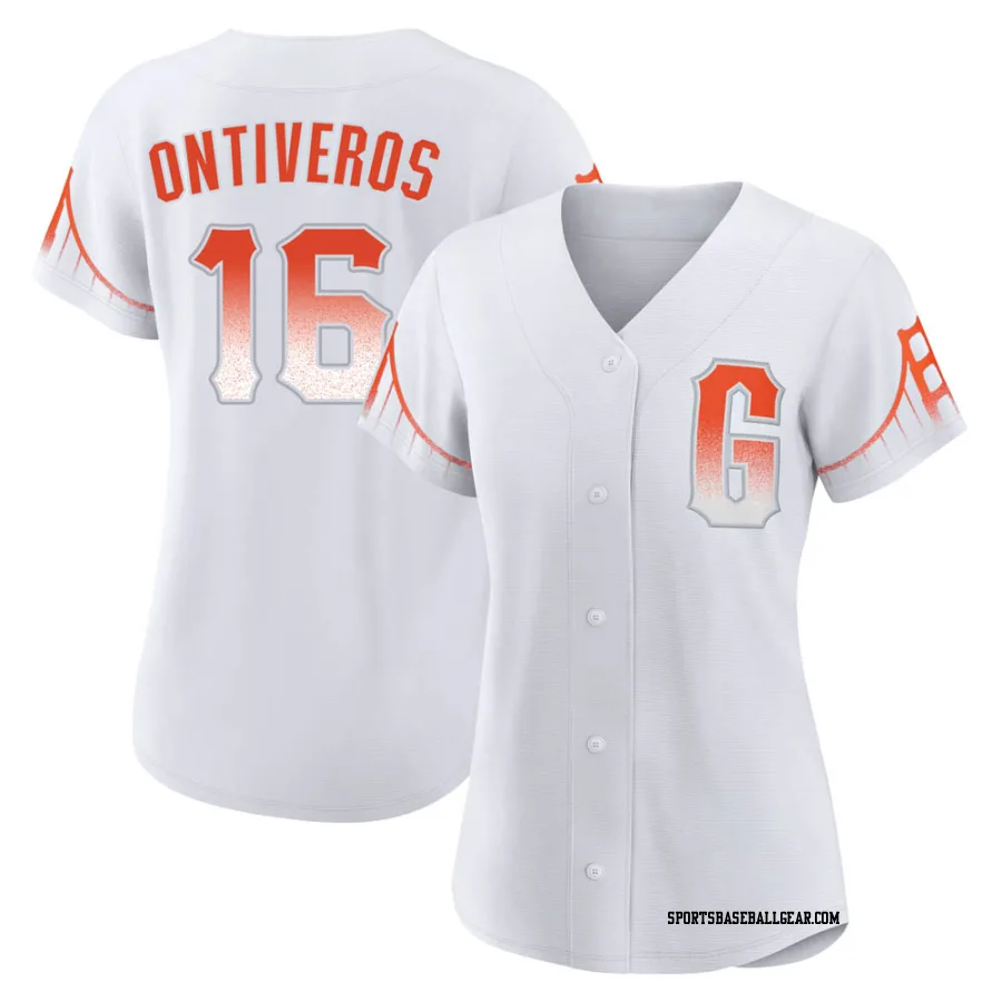 Steve Ontiveros Women's San Francisco Giants White Replica 2021 City Connect Jersey