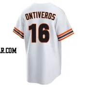 Steve Ontiveros Youth San Francisco Giants White Limited Throwback Cooperstown Collection Jersey