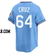Steven Cruz Men's Kansas City Royals Light Blue Limited Throwback Cooperstown Collection Jersey