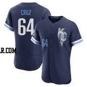 Steven Cruz Men's Kansas City Royals Navy Authentic 2022 City Connect Jersey