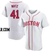 Steven Matz Men's Boston Red Sox White Authentic 2021 Patriots' Day Jersey