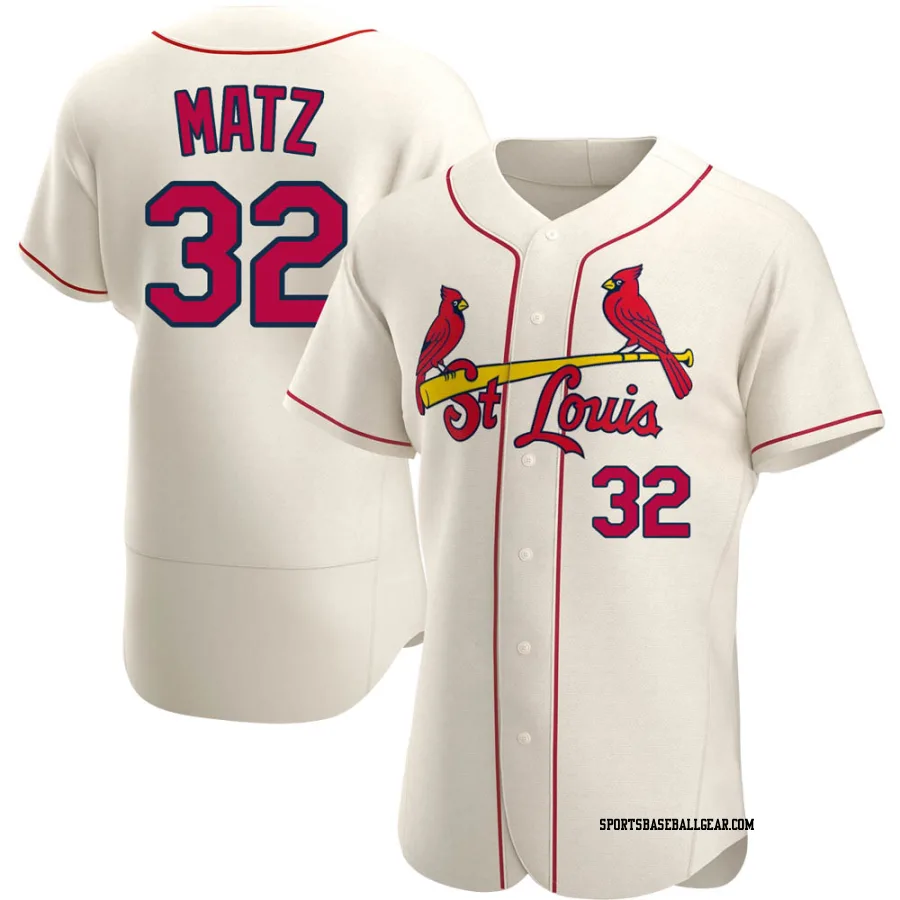 Steven Matz Men's St. Louis Cardinals Cream Authentic Alternate Jersey