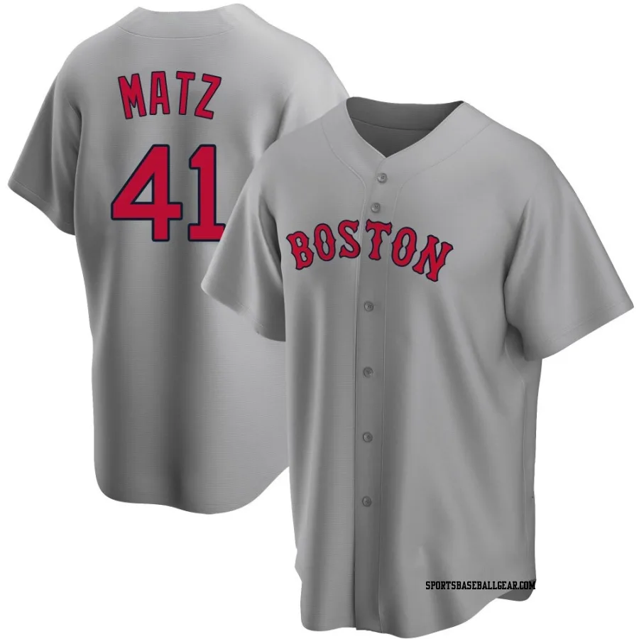 Steven Matz Youth Boston Red Sox Gray Replica Road Jersey
