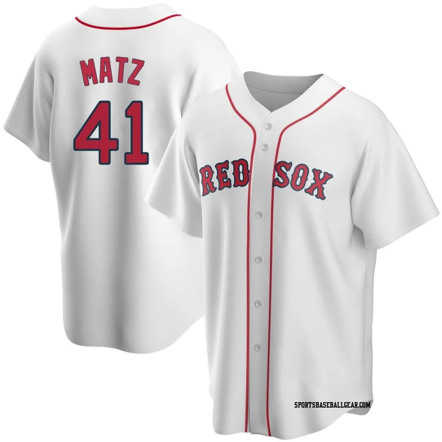 Steven Matz Youth Boston Red Sox White Replica Home Jersey