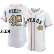 Steven Okert Men's Houston Astros Gold Authentic White 2023 Collection Jersey
