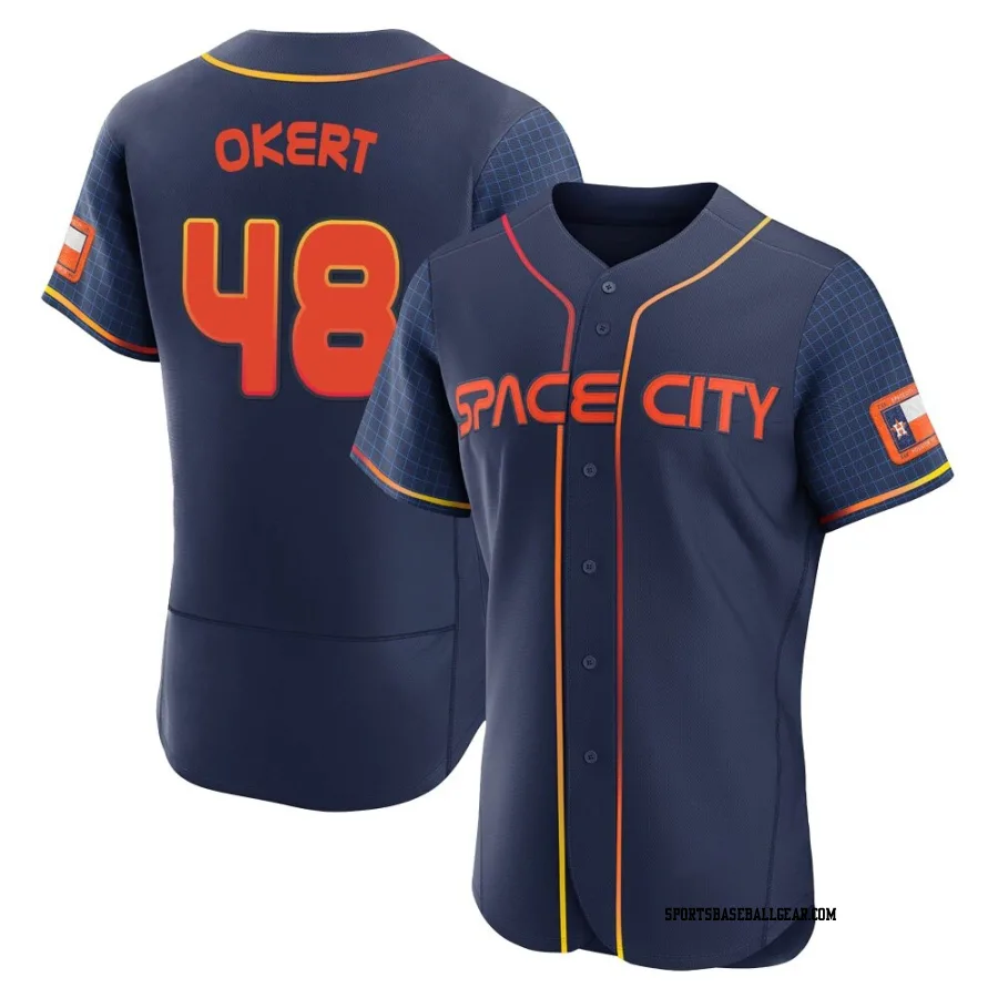 Steven Okert Men's Houston Astros Navy Authentic 2022 City Connect Jersey