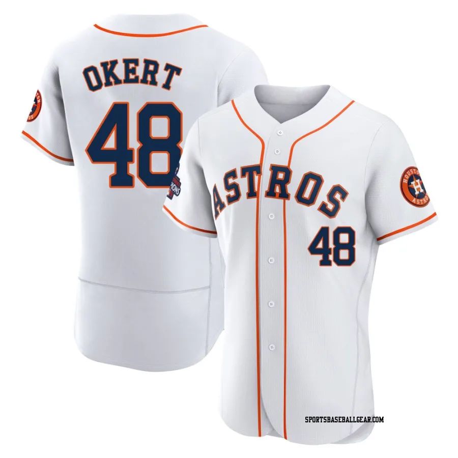 Steven Okert Men's Houston Astros White Authentic 2022 World Series Champions Home Jersey