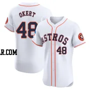 Steven Okert Men's Houston Astros White Elite Home Patch Jersey