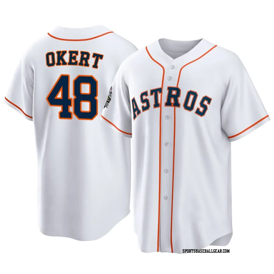 Steven Okert Men's Houston Astros White Replica 2022 World Series Home Jersey