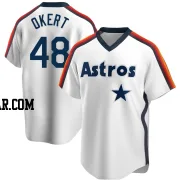 Steven Okert Men's Houston Astros White Replica Home Cooperstown Collection Team Jersey