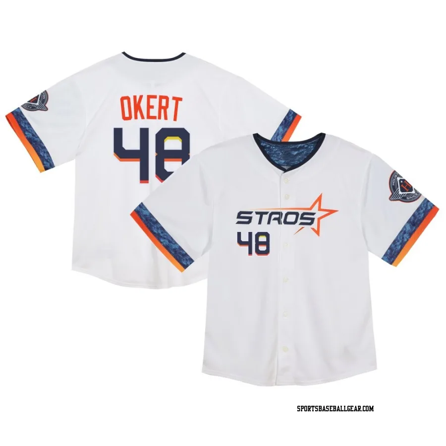 Steven Okert Toddler Houston Astros White Limited 2025 City Connect Jersey