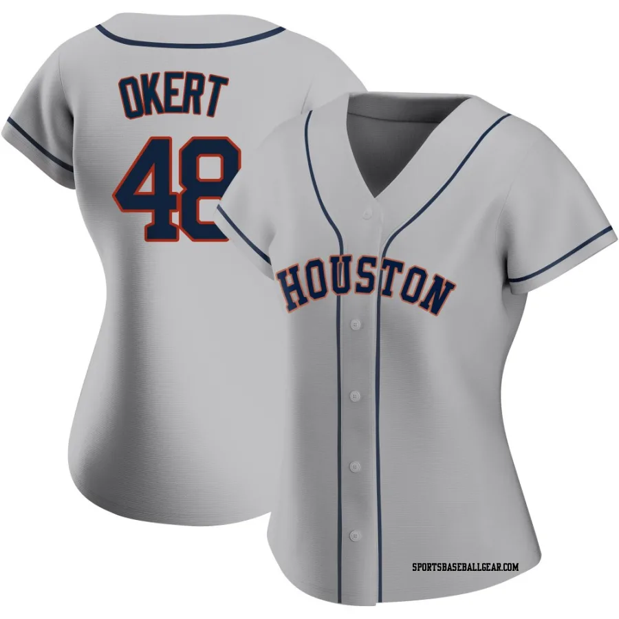 Steven Okert Women's Houston Astros Gray Authentic Road 2020 Jersey