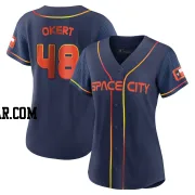 Steven Okert Women's Houston Astros Navy Replica 2022 City Connect Jersey