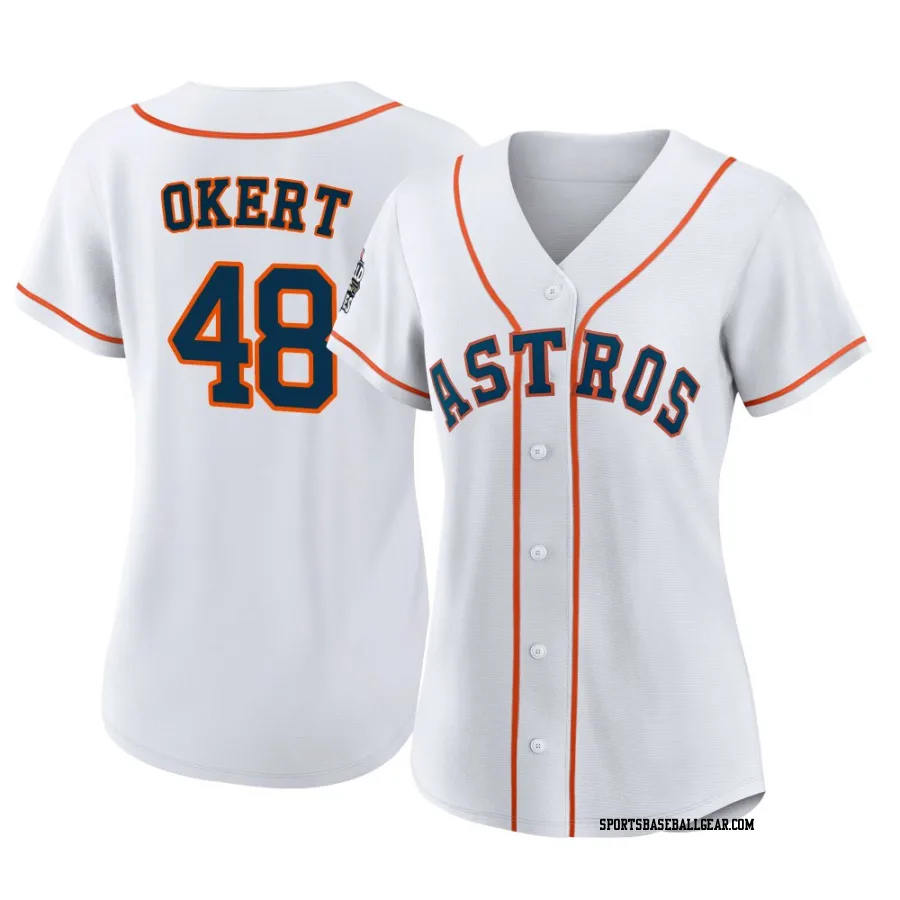 Steven Okert Women's Houston Astros White Replica 2022 World Series Home Jersey