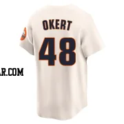 Steven Okert Youth Houston Astros Cream Limited Throwback Cooperstown Collection Jersey